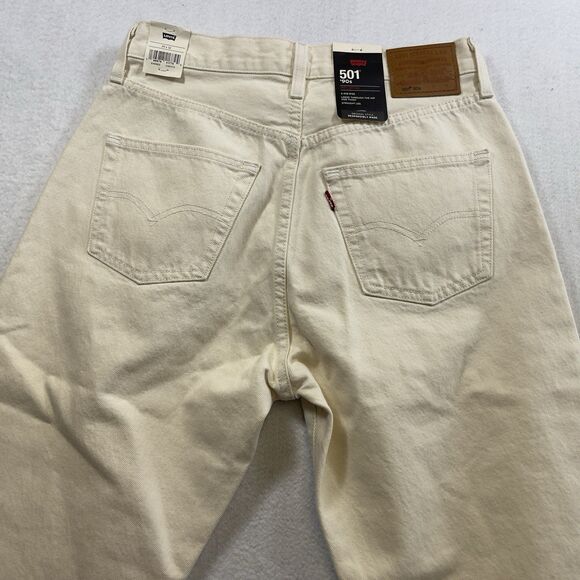 Levi's Premium 501 '90s Jeans Women 29x32 White Mid Rise Straight American Denim - Picture 10 of 13